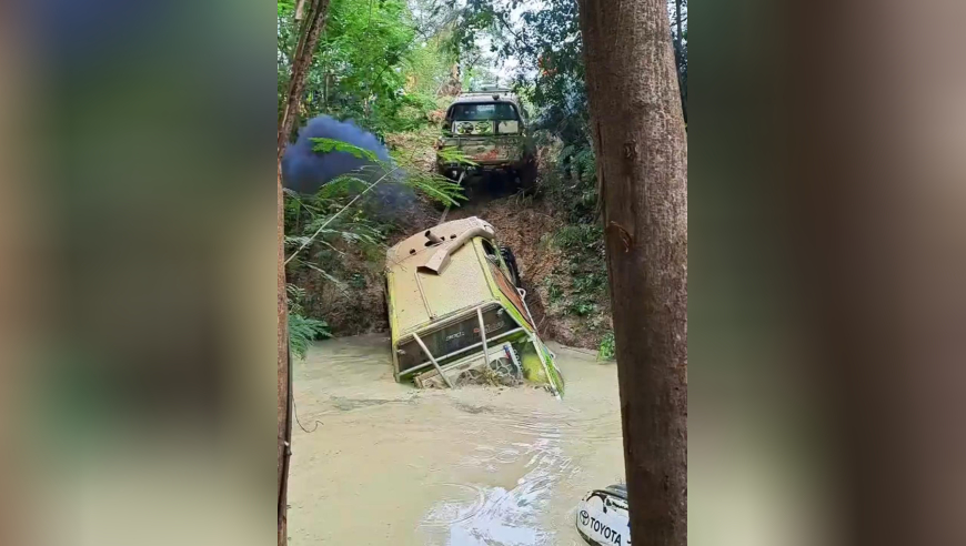 泰国越野赛，河道赛段，上山下河