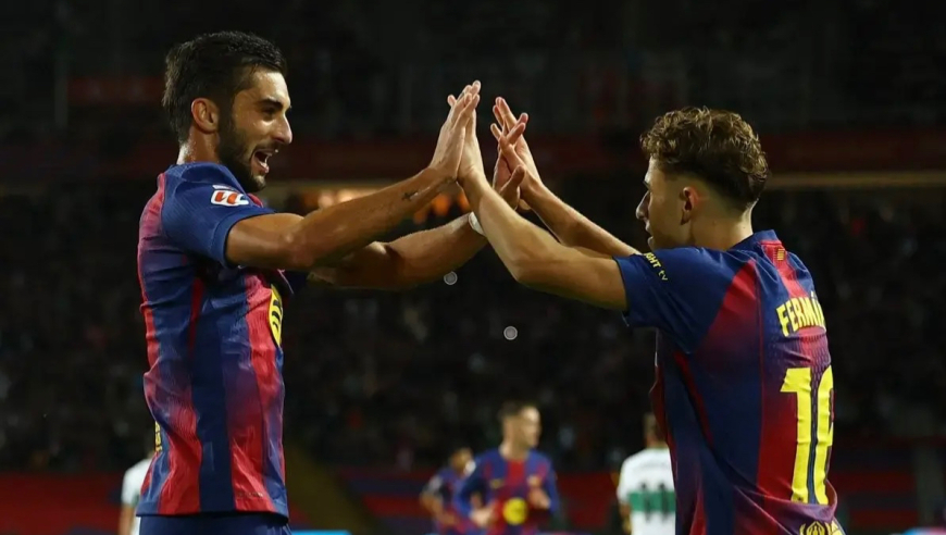 西甲：巴萨3-1埃尔切 拉什福德、亚马尔、费兰破门 费尔明两助攻