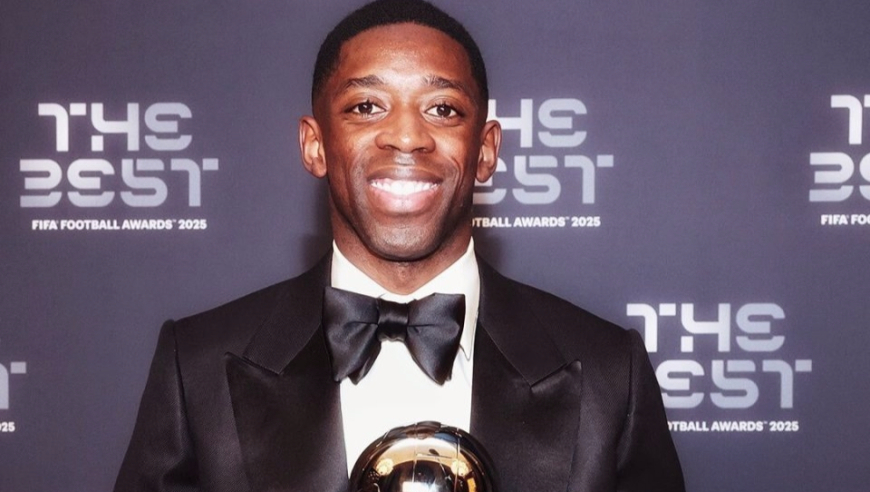 28岁登贝莱获世界足球先生！90后首人+创4大纪录，3个月前夺金球奖