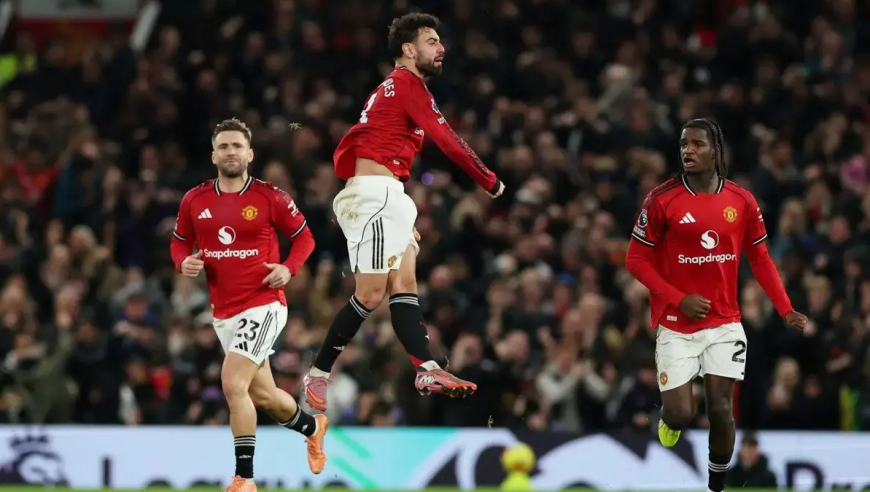 英超进球大战：曼联4-4伯恩茅斯 B费、塔韦尼耶任意球对轰