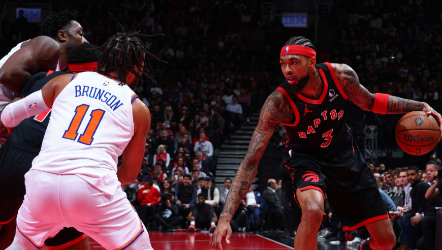 尼克斯猛龙首节大对轰：布伦森单节20分vs英格拉姆单节17分全过程