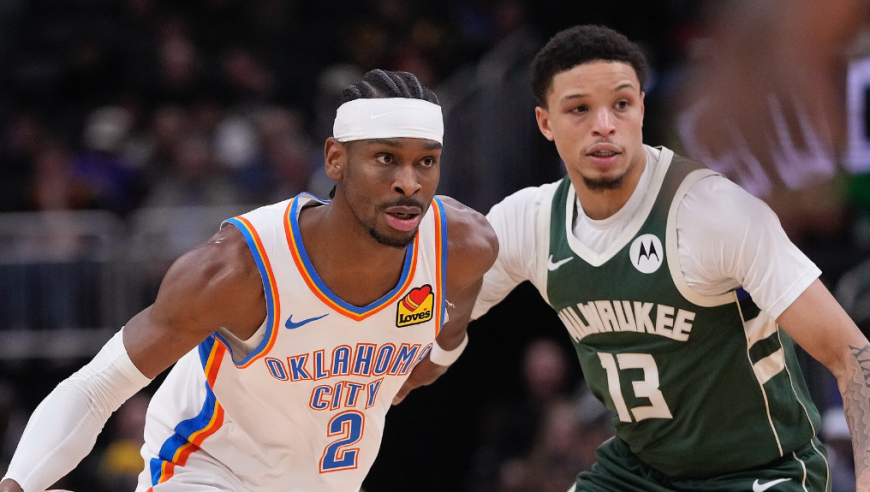 雷霆亚历山大vs雄鹿40分11助攻集锦：19中16轻轻松松击败字母哥