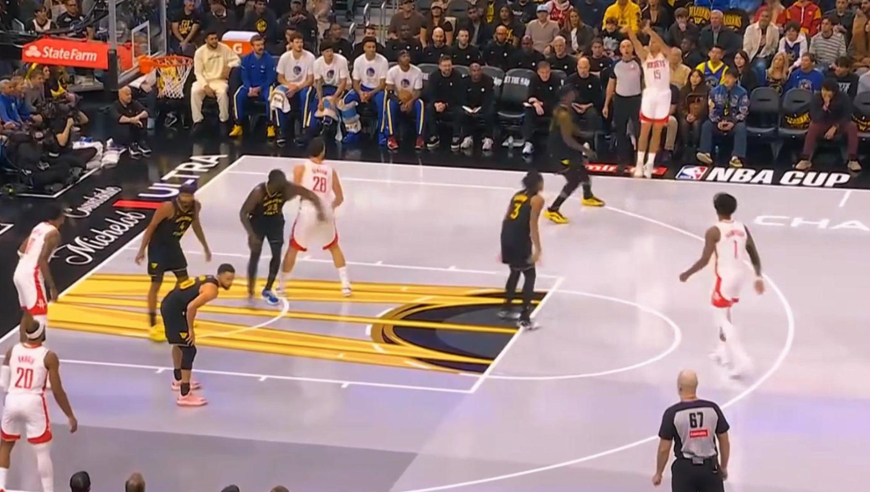 天赋比拼！火箭谢泼德开场两记三分球 一人对轰勇士追梦+巴特勒