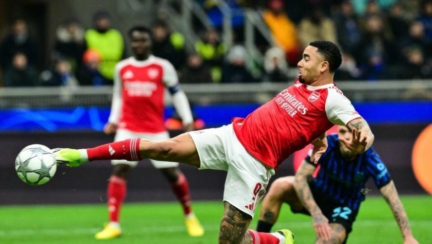 欧冠16强首队诞生！热苏斯双响，阿森纳3-1国米破魔咒造队史纪录