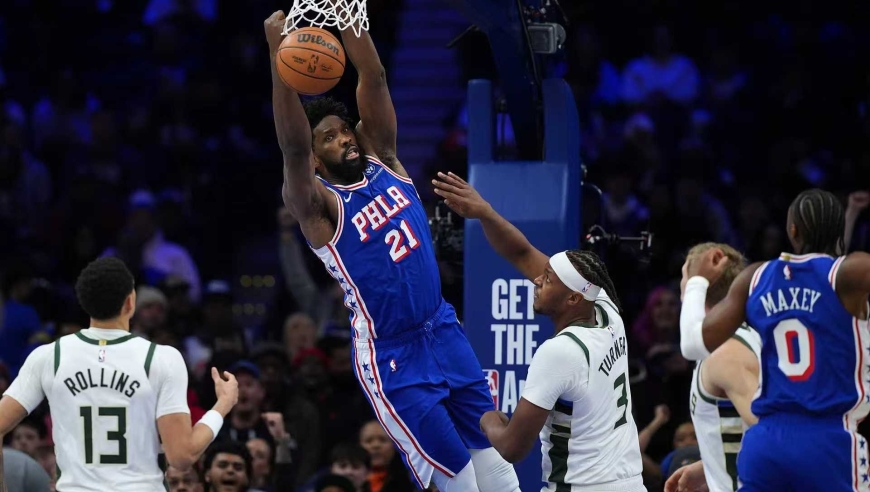 乔治9记三分+大帝梦回巅峰！探花与魔仙齐暴走 76人已超上季总胜场