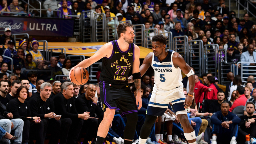 湖人横扫森林狼升西部第4 东契奇31+11+11爱德华兹三分10中1