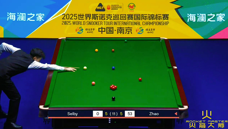 决胜局大心脏，赵心童6-5绝杀塞尔比，晋级4强约战吴宜泽