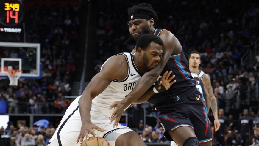 107-105！篮网爆冷胜活塞，10连败噩梦终结，杜伦17+14，波特30分