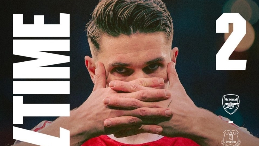 英超：阿森纳2-0埃弗顿暂10分领跑 16岁道曼终场前传射救主