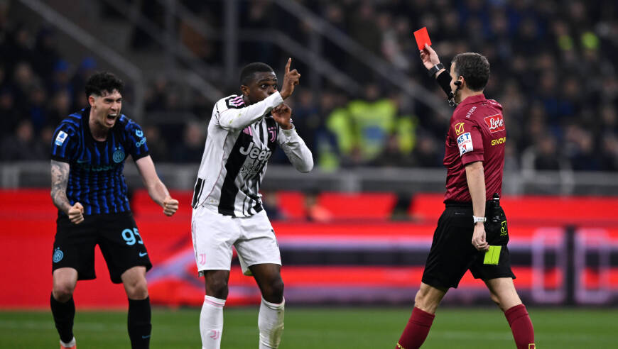 意甲官方：科莫利被禁赛至3月31日，基耶利尼被禁赛十天