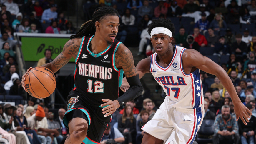 76人灰熊末节生死时刻：恩比德三分打铁 灰熊威尔斯阿达连丢绝杀