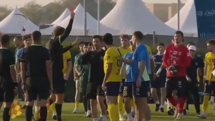 热身赛失控！浙江队与罗斯托夫爆发大规模冲突，比赛第23分钟腰斩