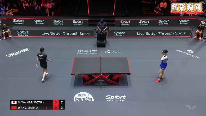 高科技立功！张本美和极限擦边 王曼昱果断挑战鹰眼回放直接改判无效