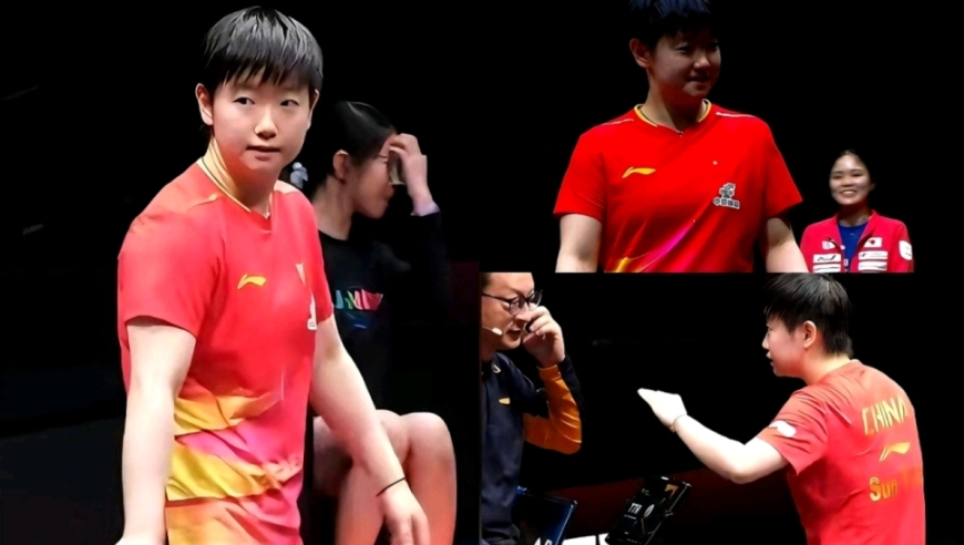 多角度还原孙颖莎挑战长崎发球戏剧一幕：日本教练憋不住笑了，邱指导让换挑战