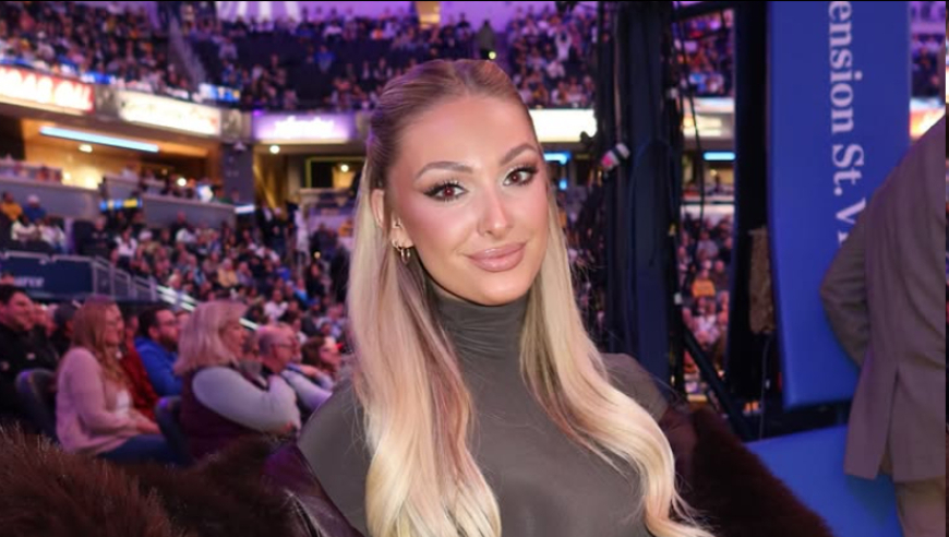 步行者击败国王场边 哈利伯顿未婚妻晒观战照：超高颜值+好身材