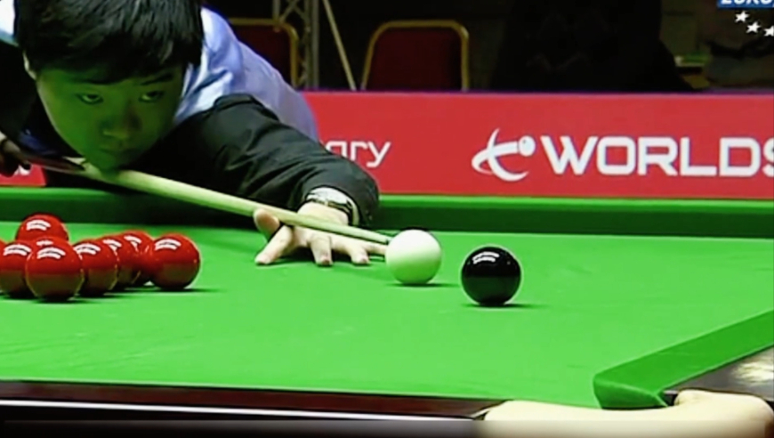 体坛记忆｜丁俊晖最难的一杆，全程用准度强行纠错，各种极限操作