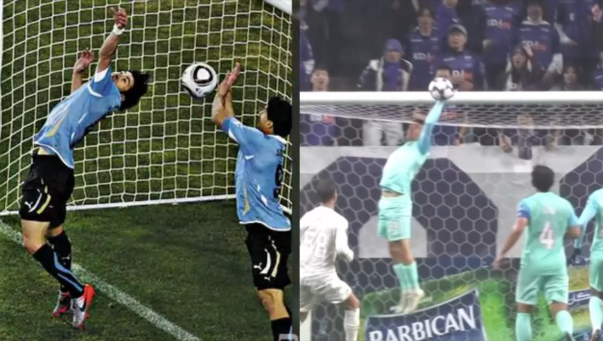 马宁这次红牌没问题！同框看亚冠赛场复刻苏牙手球，标准排球动作