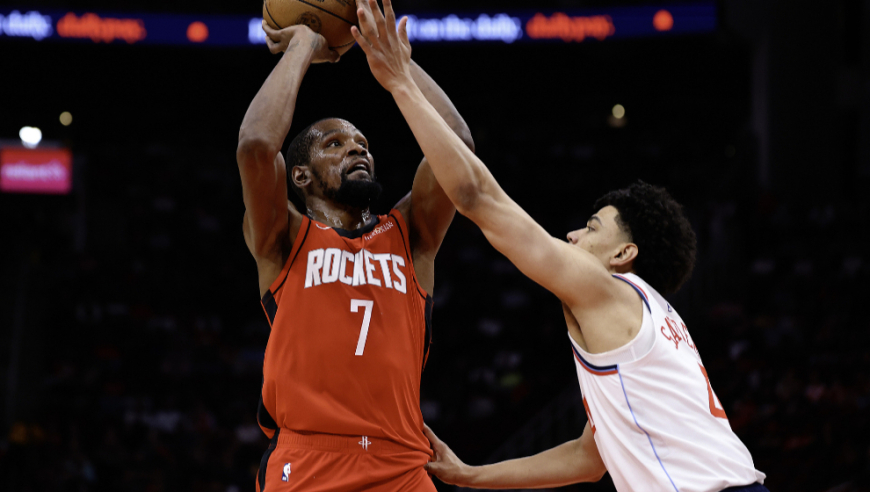 杜兰特vs快船26分6篮板集锦：全场最高分+7罚全中助火箭先胜一场