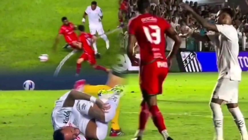 内马尔复出遭暴力飞铲痛苦倒地！怒推肇事者找裁判理论，离场愤愤不平