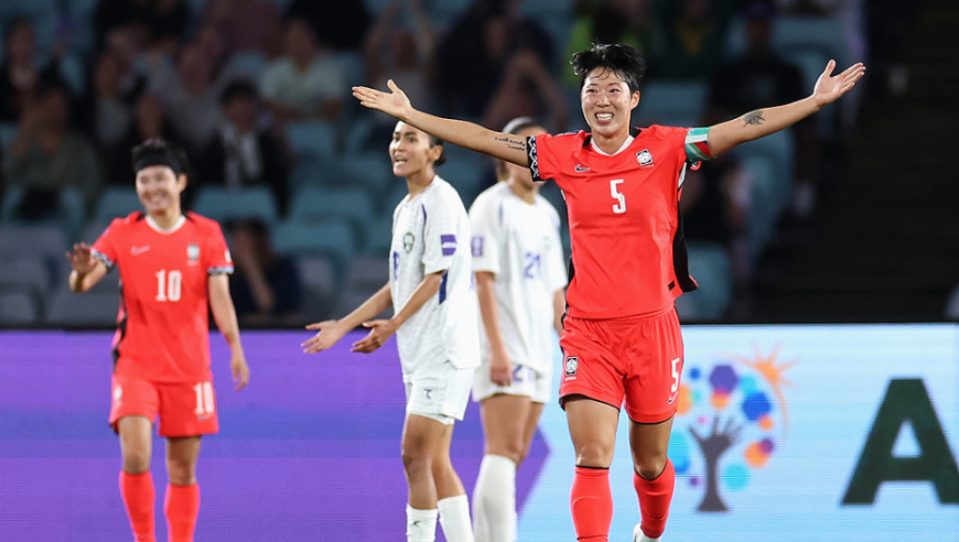 第5次进世界杯！女足亚洲杯：韩国6-0乌兹别克斯坦 进4强约战日本