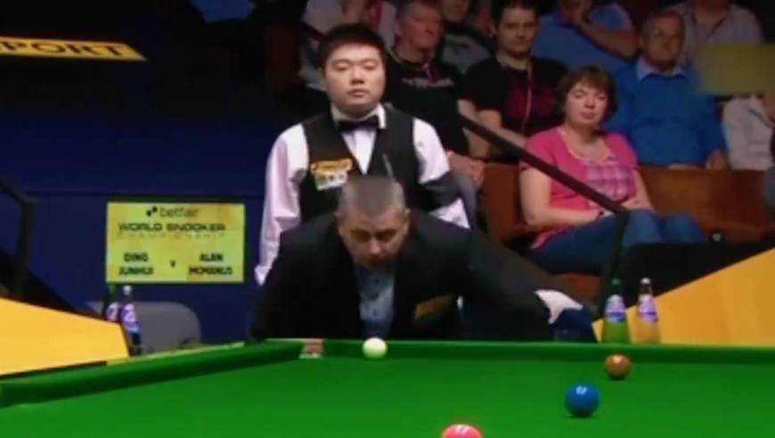 体坛记忆｜ 丁俊晖威力最大的斯诺克，对手连解六杆全部失败，躺着赢下比赛