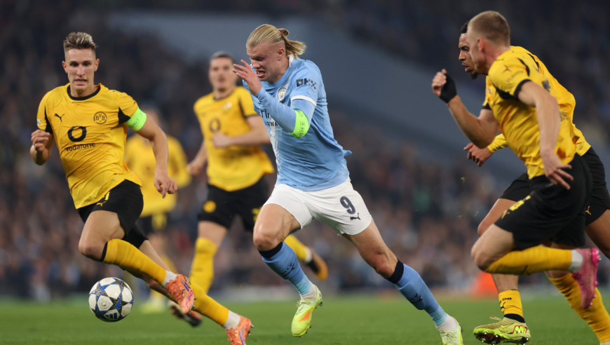 欧冠焦点战|曼城4-1多特：福登死角贴地斩双响哈兰德爆杆