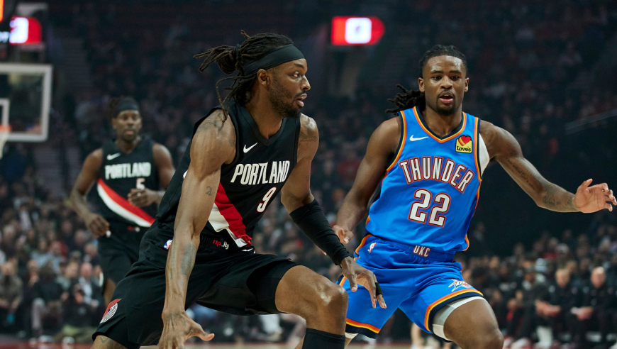 开拓者雷霆决胜时刻：雷霆两罚一中冲抢篮板失败 开季八连胜终结