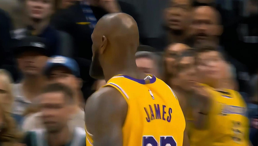 詹皇发威！詹姆斯末节前后连续砍分再送助攻 湖人一波追平掘金