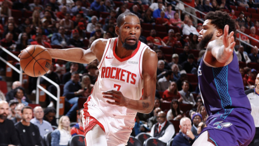 杜兰特背靠背再吞惨败！轰31+5抢断难阻火箭崩盘 无奈三节提前投降