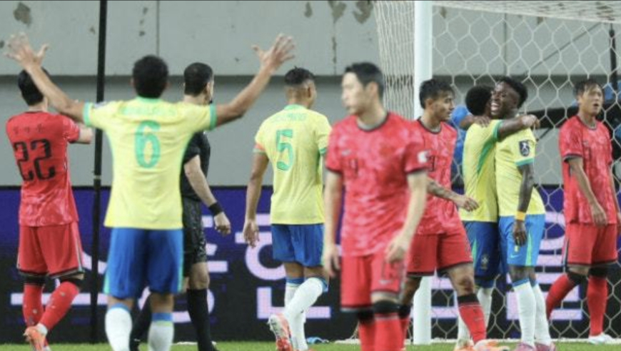 五星巴西5-0打爆韩国！66岁安帅封神：孙兴慜看傻 努力被天赋击穿
