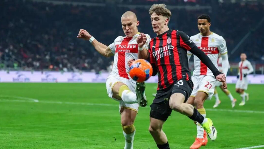 意甲-AC米兰1-1热那亚落后榜首3分，莱奥补时绝平，普利西奇进球被吹