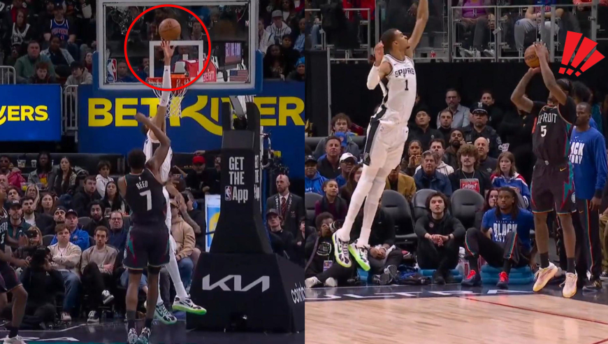 摧毁篮球梦！文班单场6帽防到坎宁安26中5，这空摘动作太逆天