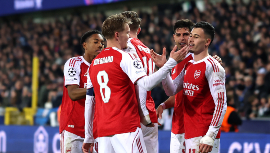 阿森纳3-0布鲁日集锦：马杜埃凯双响+穿云箭 马丁内利世界波