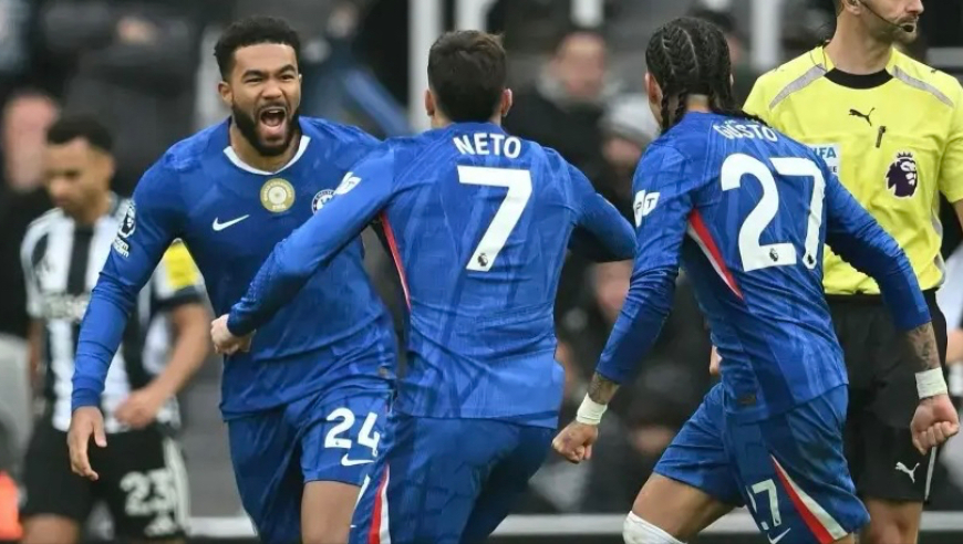 英超：切尔西2-2客平纽卡 詹姆斯、佩德罗破门 沃尔特马德双响