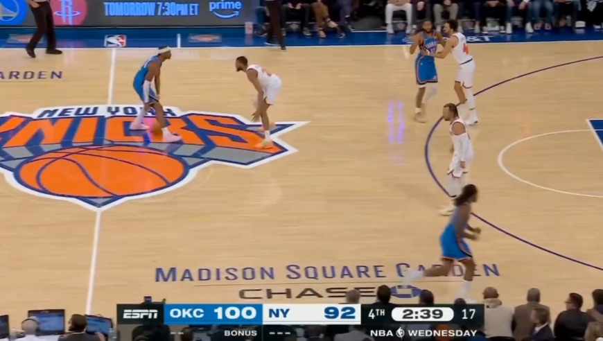 亚历山大关键时刻三分命中!尼克斯险些大逆转!回顾雷霆对阵尼克斯最后一刻