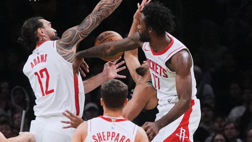 火箭8战7胜后，伊森与亚当斯疑似内讧！拉扯推搡的两人发生了啥？