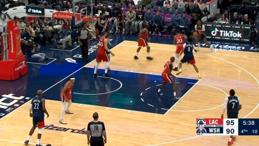 哈登关键时刻连造犯规 单核带队取胜 回顾快船对阵奇才最后5分钟