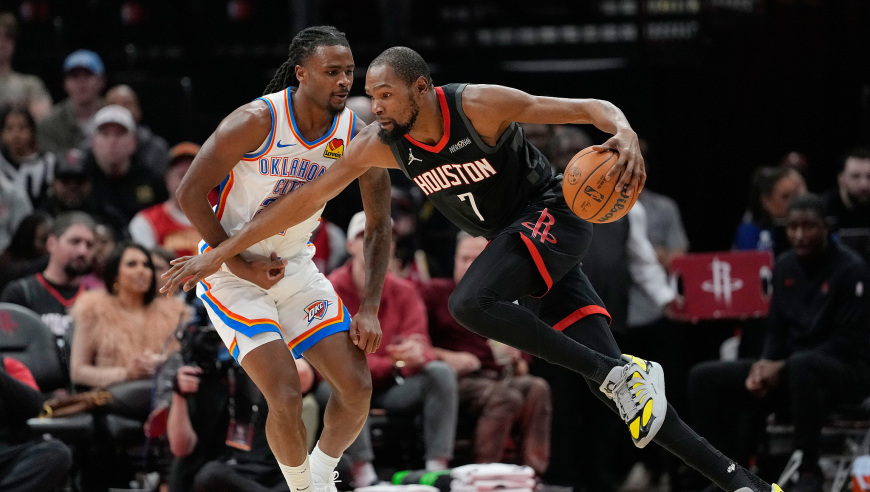 火箭遭雷霆双杀！杜兰特23中7申京两双 亚历山大连续112场至少20分