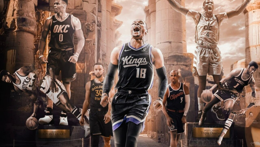 达成了！恭喜威少！NBA史上第一得分控卫