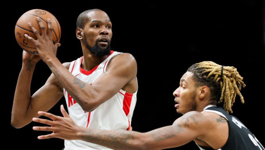 火箭120-96篮网！强大的不是4连胜，而是杜兰特赛后评价阿门