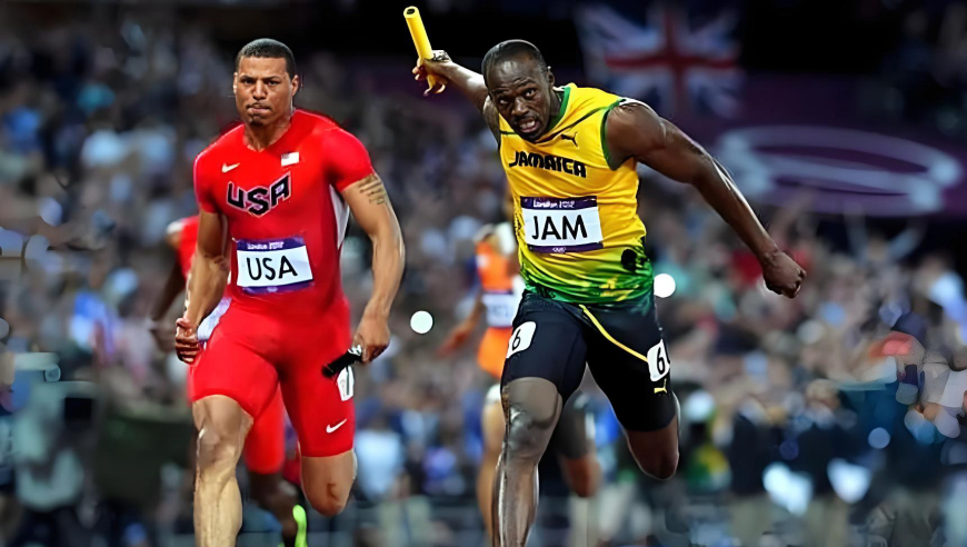 体坛记忆｜博尔特生吃贝利，最炸裂的接力瞬间牙买加闪电弯道超车
