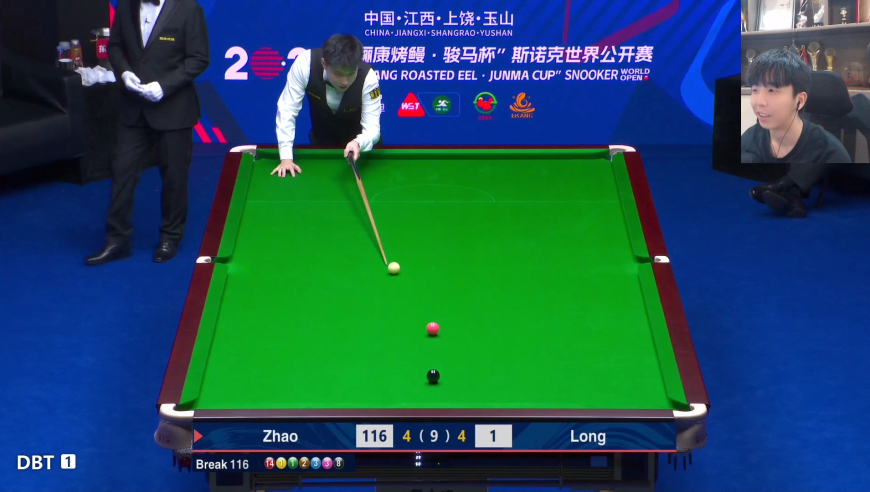 赵心童决胜局表演单手低杆横台，简直杀人诛心，再度惊险过关