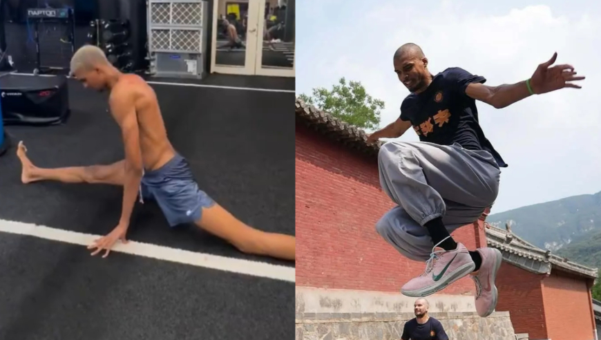 2米24的一字马！文班亚马柔韧似无骨，这功夫得有少林寺一半功劳