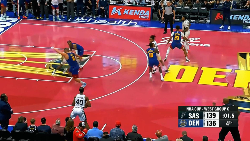 马刺掘金最后一分钟：约基奇穆雷连中神仙球 瓦塞尔稳拿7分定胜局