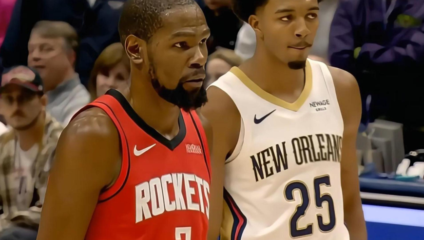 火箭鹈鹕加时赛最后时刻：杜兰特连拿5分续命 谢泼德两次错失三分