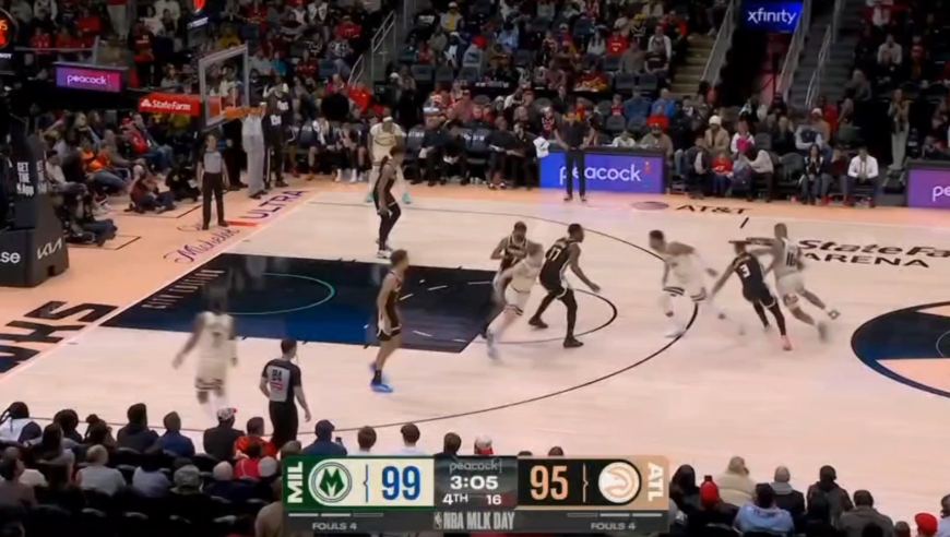 字母哥关键发挥 回顾雄鹿对阵老鹰最后三分钟