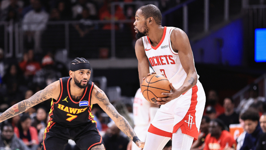 防守持续进化！火箭vs老鹰完成14次封盖全过程：小贾巴里化身文班亚马