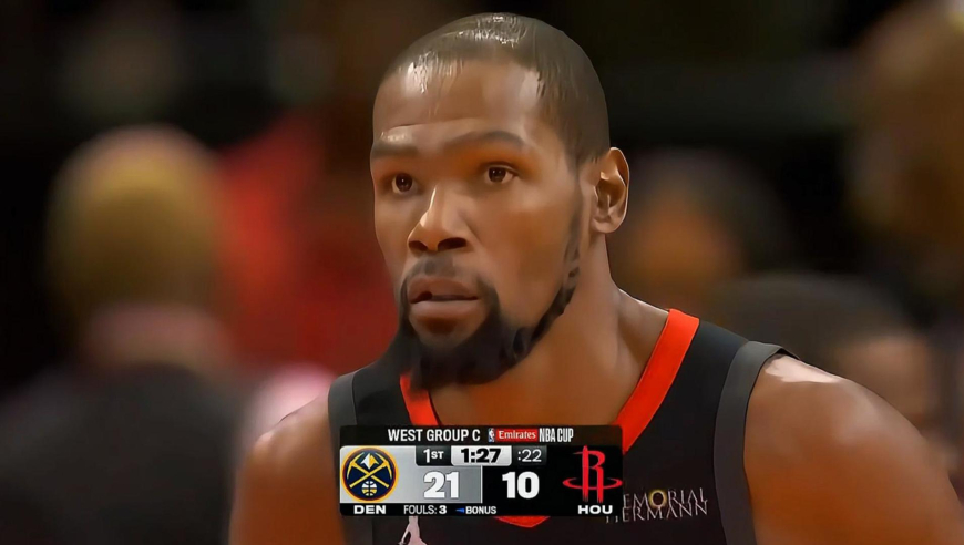 离谱！火箭首节五分钟未得分被掘金打出8-0 杜兰特硬解打破得分荒