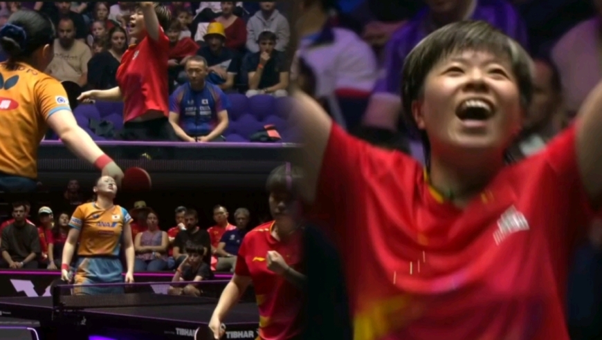 王艺迪拒被丢三追四淘汰张本美和！决胜局打崩日本一姐，握拳大吼燃爆