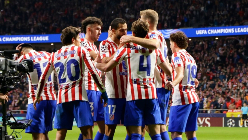 欧冠：马竞3-1圣吉罗斯联合 阿尔瓦雷斯、加拉格尔、略伦特破门